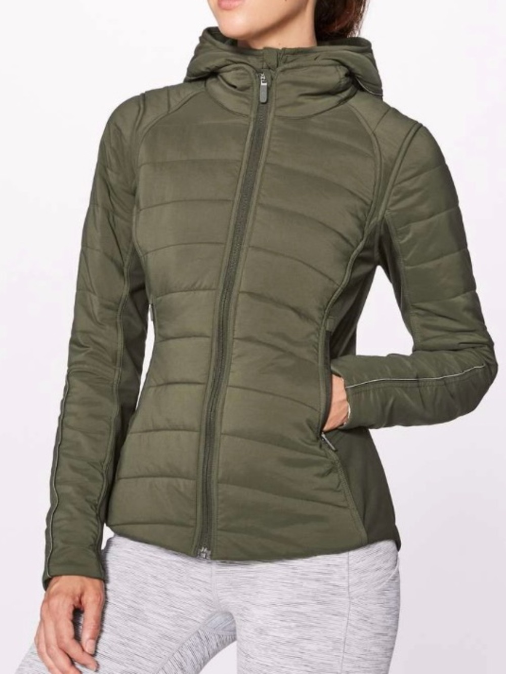 Lululemon Extra Mile Jacket - Size 6, Dark Olive